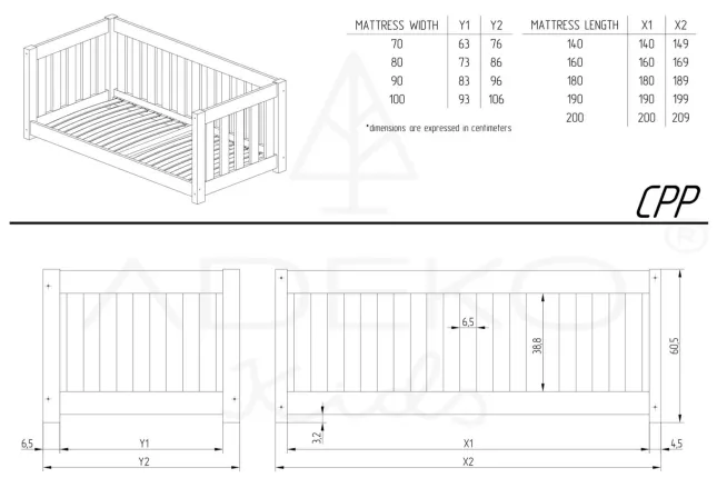 Cama individual CPP