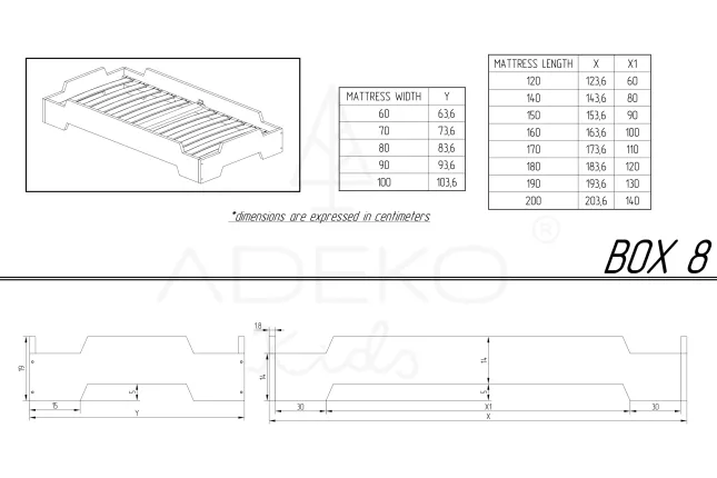 Cama individual BOX 8