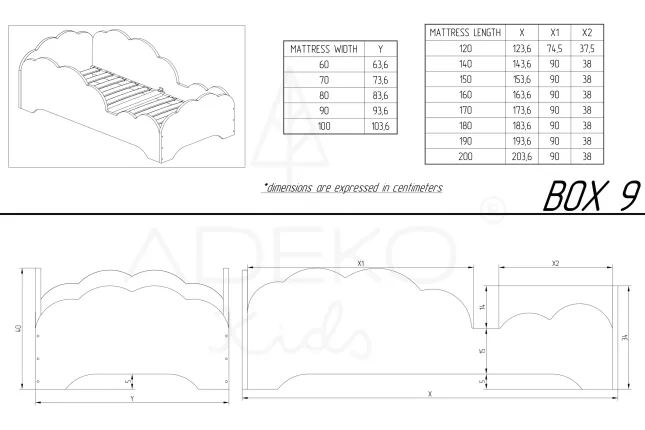 Cama individual BOX 9