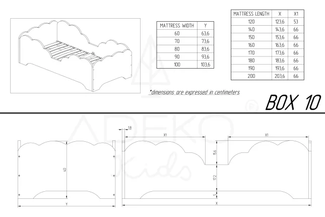 Cama individual BOX 10