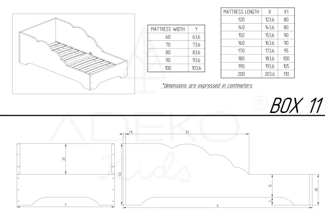 Cama individual BOX 11