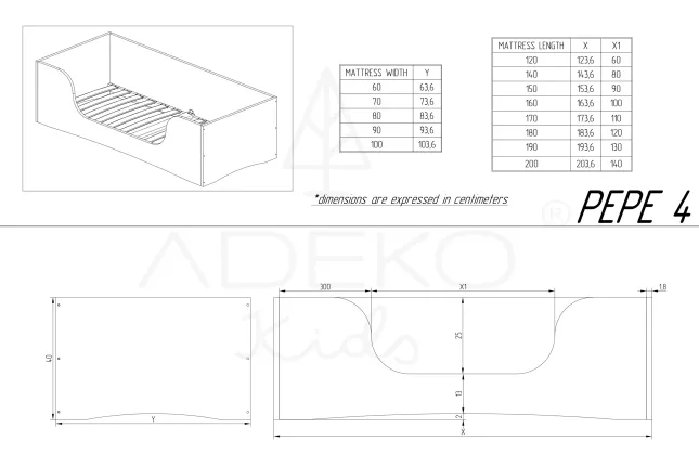 Cama individual PEPE 4